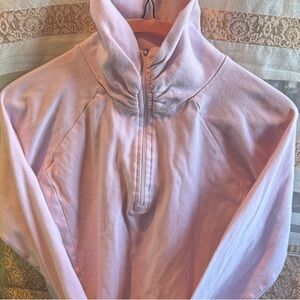 Women's Light Pink Half-Zip Sweatshirt